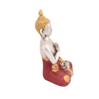 Harz-Figur Buddha im roten Gewand India