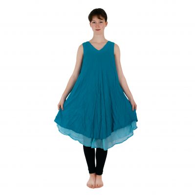 Blaues Sommer-Kleid Dahlia Cyan Blue | UNI