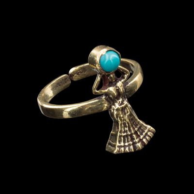 Messing Zehen-Ring Nefertari Türkenit 1