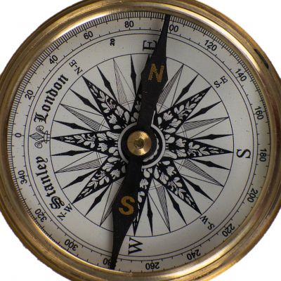 Retro Messing Kompass Stanley London - Pocket Compass 1885 India
