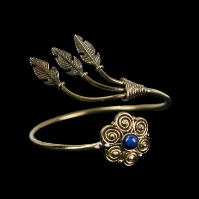Messingarmband bracelet Adoette Lapislazuli India