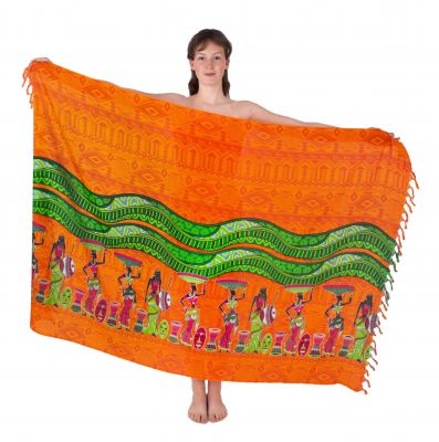 Sarong / Pareo / Strandschal African Women Orange Thailand