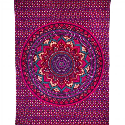 Überdecke aus Baumwolle Lotus-Mandala – lila