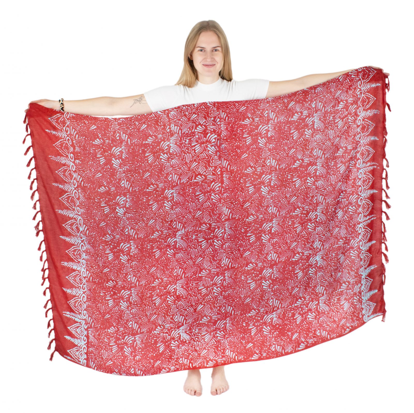 Batik sarong / pareo Ningrum Red Indonesia