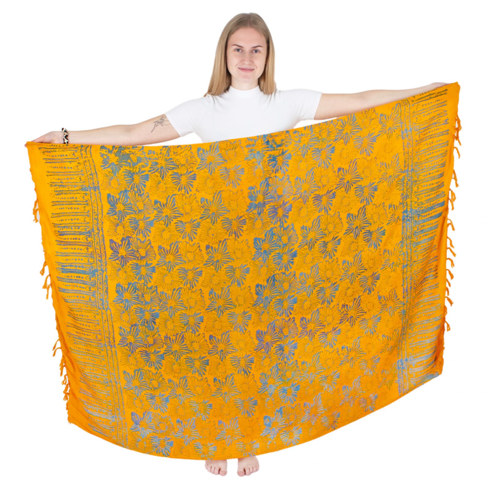 Batik sarong / pareo Ningrum Yellow Indonesia