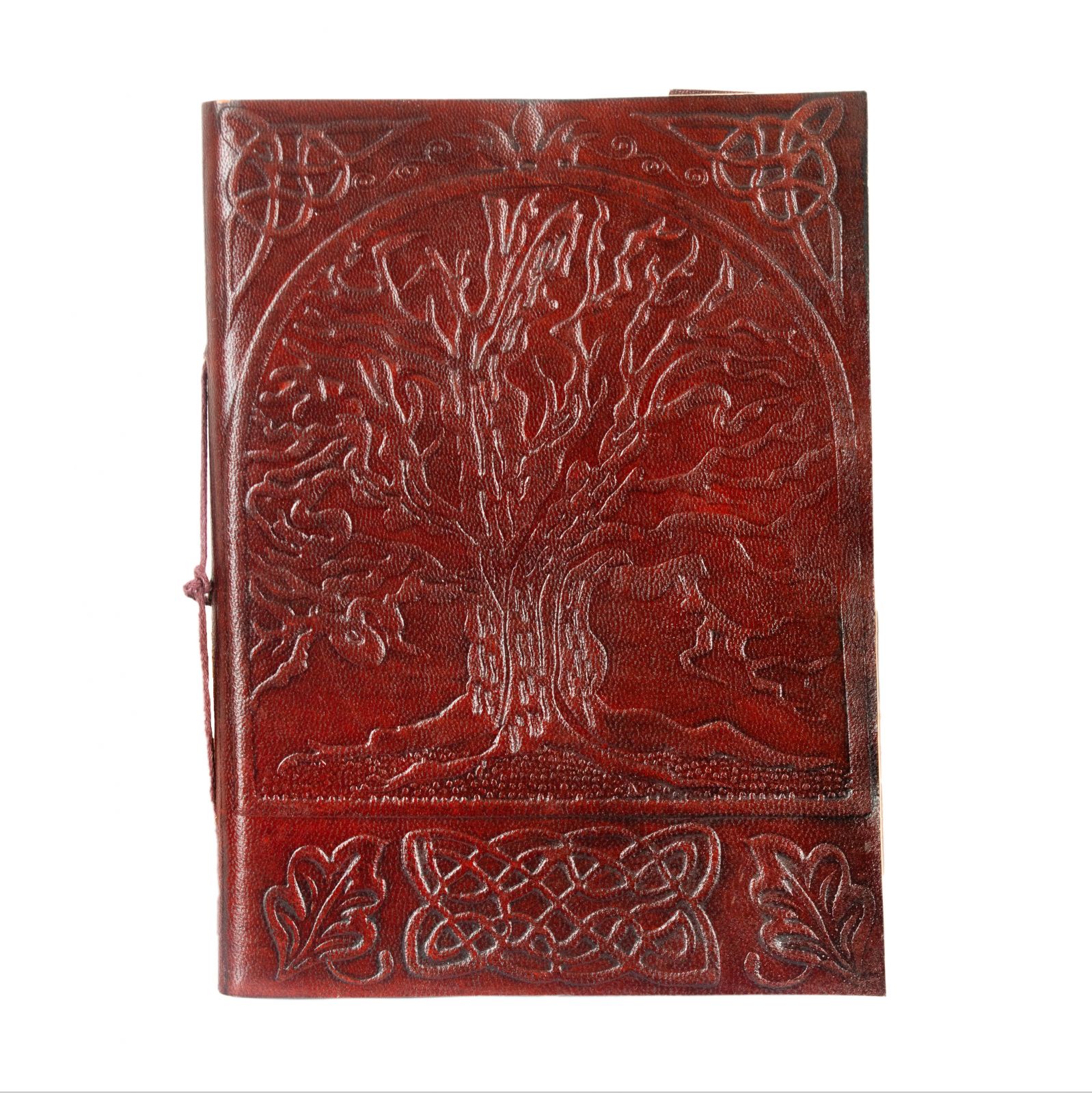 Leder-Notizbuch Baum des Lebens - dünn India