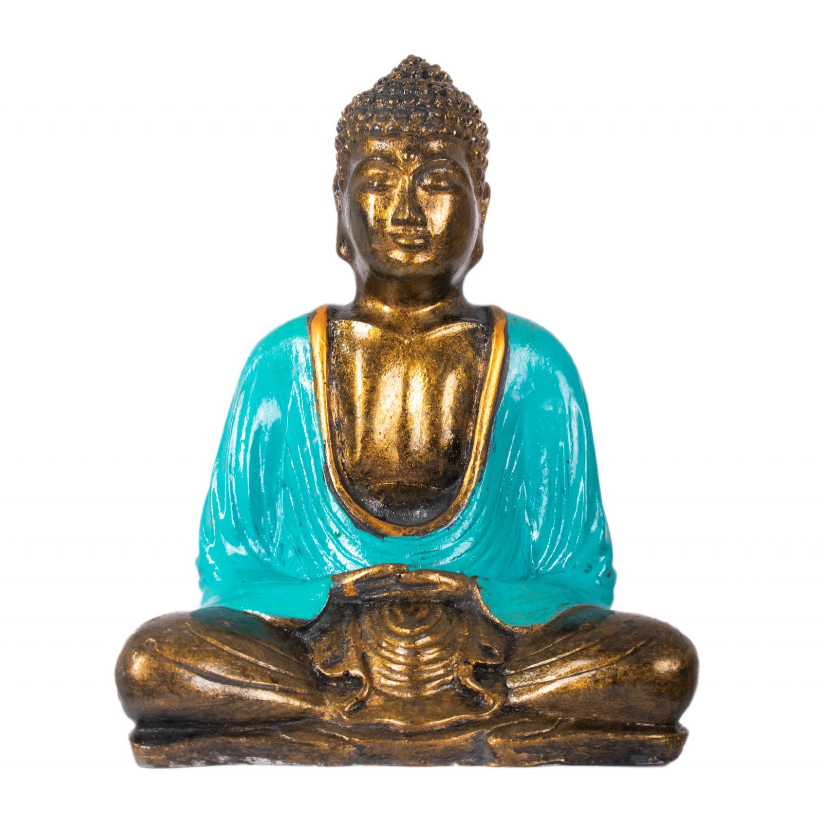 Bemalte Harz-Figur Bunter Buddha 16 cm (1) Indonesia
