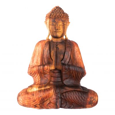 Geschnitzte Holzstatue des sitzenden Buddhas 1 | 42 cm, 52 cm, 62 cm