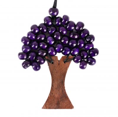 Holzanhänger Baum – lila | klein, groß