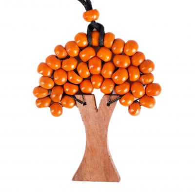 Holzanhänger Baum - orange | klein, groß