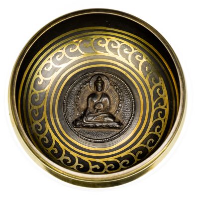 Gravierte tibetische Schale Buddha 3 Nepal