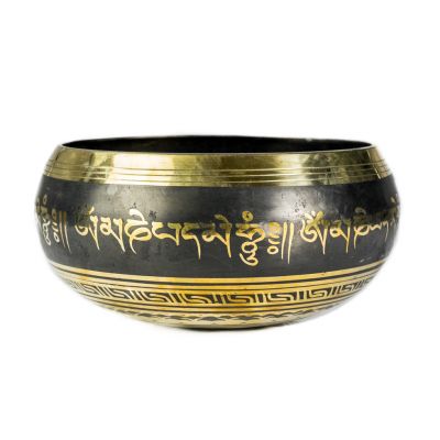 Gravierte tibetische Schale Buddhas Augen 4 Nepal