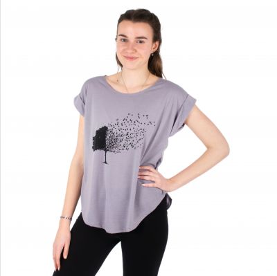 Damen T-Shirt mit kurzen Ärmeln Darika Tree Dandelion Grey | S/M