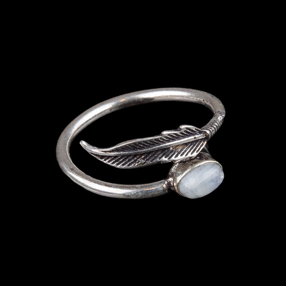 Neusilber-Ring Fairuzam Mondstein India