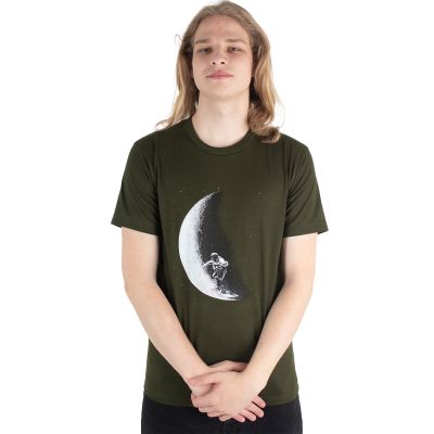 Baumwoll-T-Shirt mit Aufdruck Astronaut - khaki Thailand