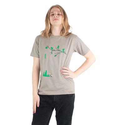 Baumwoll-T-Shirt mit Aufdruck Ameisenbau – grau Thailand