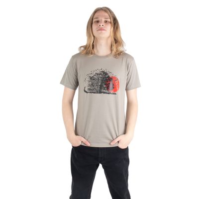 Baumwoll-T-Shirt mit Aufdruck Sonnenuntergang | M, L, XL, XXL