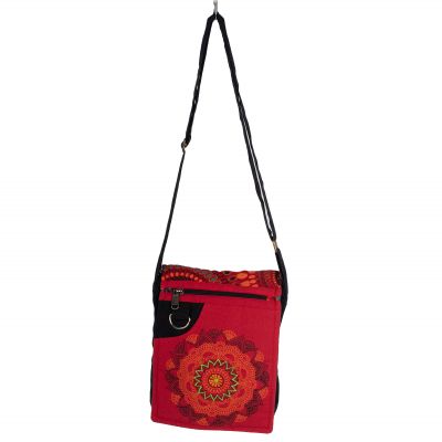 Handtasche / Dokumenten-Tasche mit Mandala-Druck Parvati Red