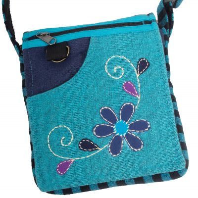 Handtasche / Dokumenten-Tasche Arianna Blue Nepal