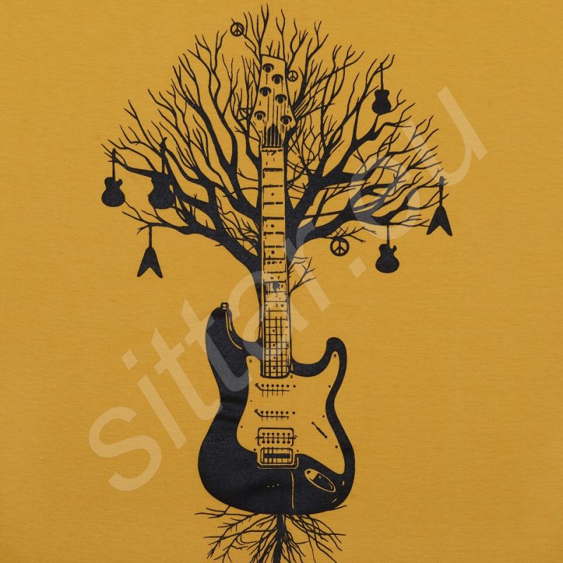 Baumwoll-T-Shirt mit Aufdruck Gitarrenbaum Thailand