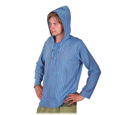 Kurta Ganet Pirus - Herrenhemd mit langen Ärmeln | S, M, XL, XXL, dunkel blau S, Jacke S, Jacke M, Jacke L