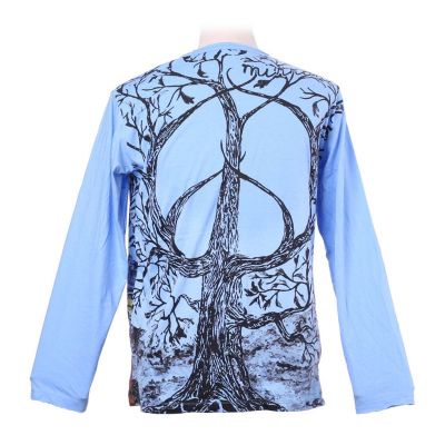 Mirror T-shirt with long sleeves - Tree of Peace Blue Thailand
