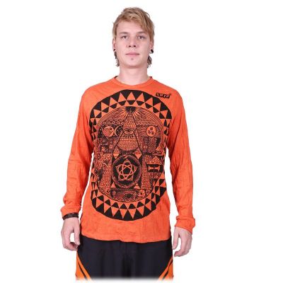 Herren T-shirt Sure mit langen Ärmeln - Pyramid Orange Thailand