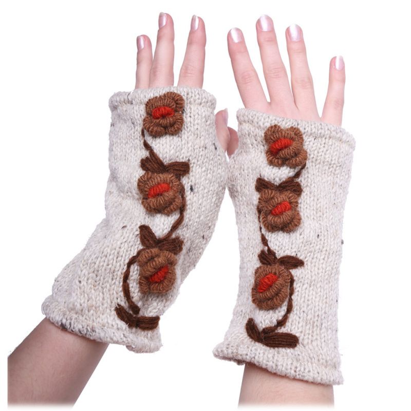 Wollene fingerlose Handschuhe Nona Dakshi Nepal